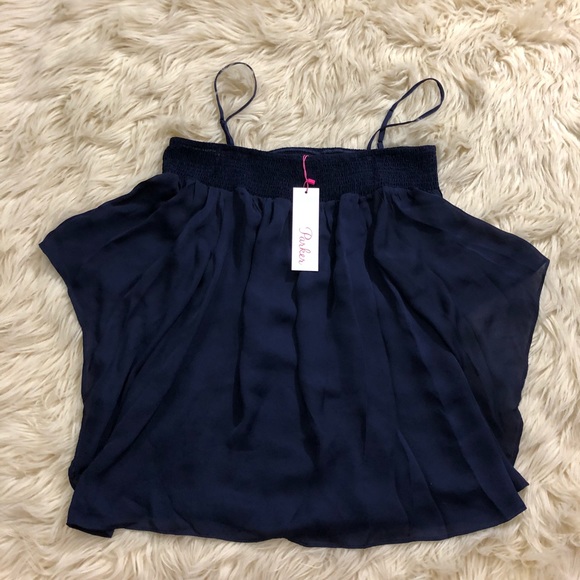 PARKER Smocked Cold Shoulder Flared Blouse - Picture 3 of 6